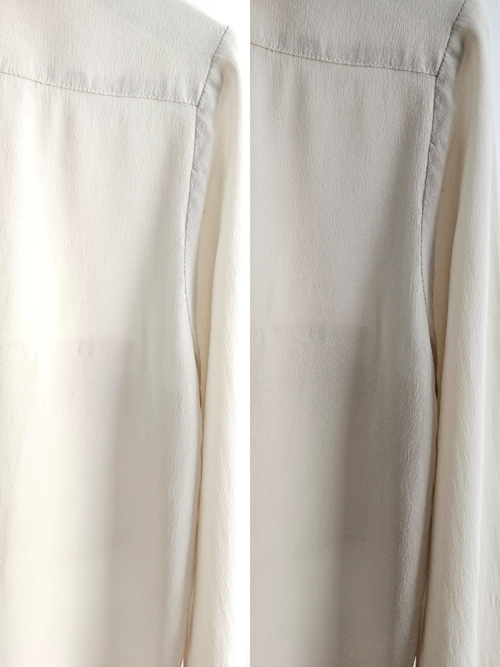 Aritzia Babaton Beige Long Sleeve 100% Silk Button Blouse - Picture 10 of 16